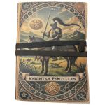 Leather Journal - Knight of Pentacle MISSPELLED 5x7